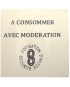 RF Etiket 8,2 Mhz - 40x40 mm "A CONSOMMER AVEC MODERATION" Deaktiveerbare