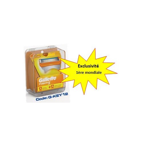 Boîtier Antivols pour 12 lames de rasoirs- Fusion Power  G-key12
