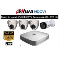 Pack cctv 4 caméras HD CVI "4 Megapixels"